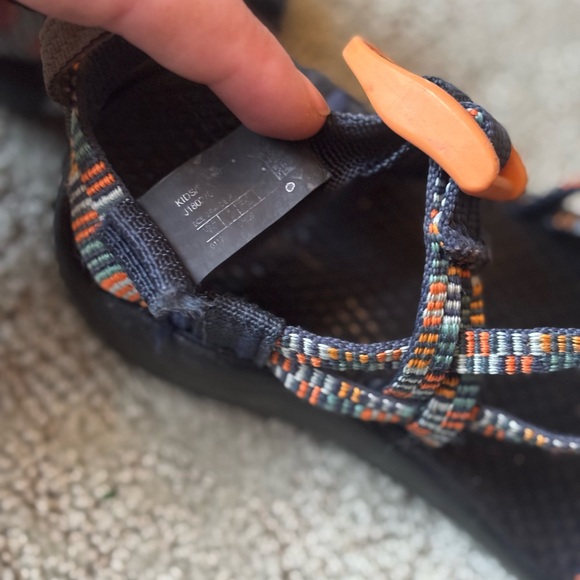 Chaco Kids Sandals with Blue and Orange Straps - Picture 3 of 10